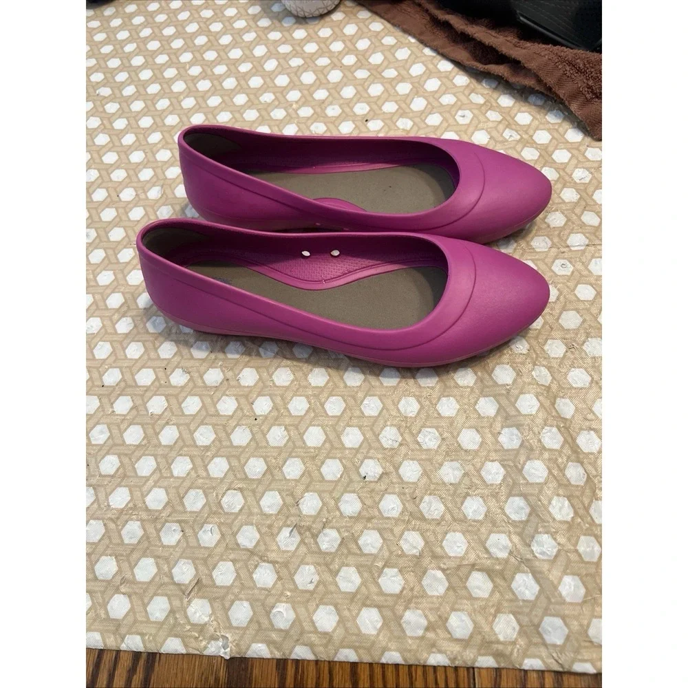 Crocs Lina Ballet Flats Womens Size 7 Comfort Slip On Casual Shoes Purple